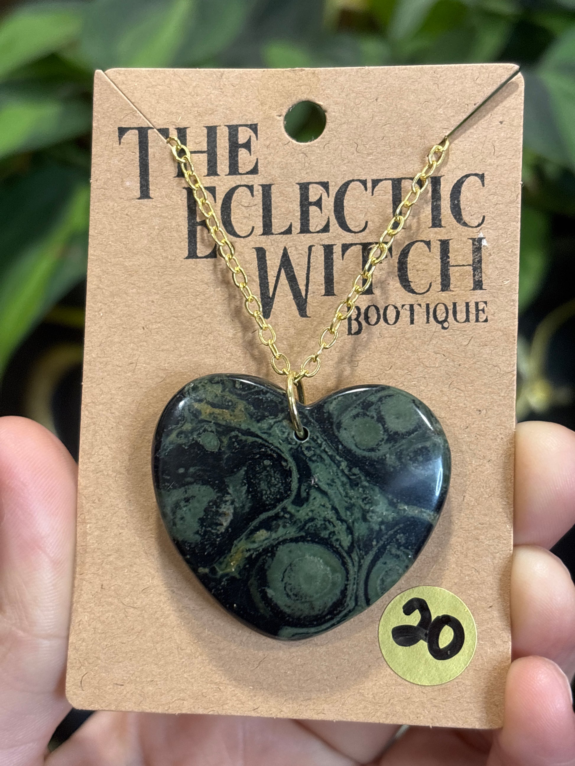 Kambaba Jasper Heart Necklace