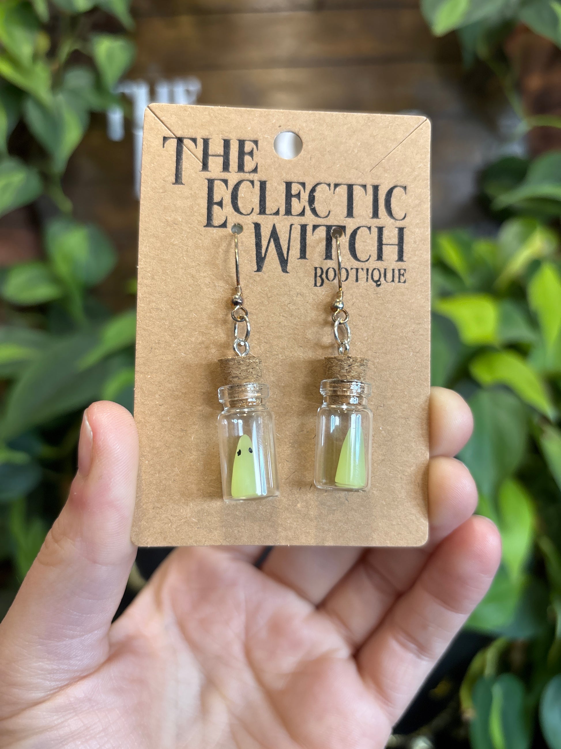 Ghost Jar Earrings (Glow in the Dark)