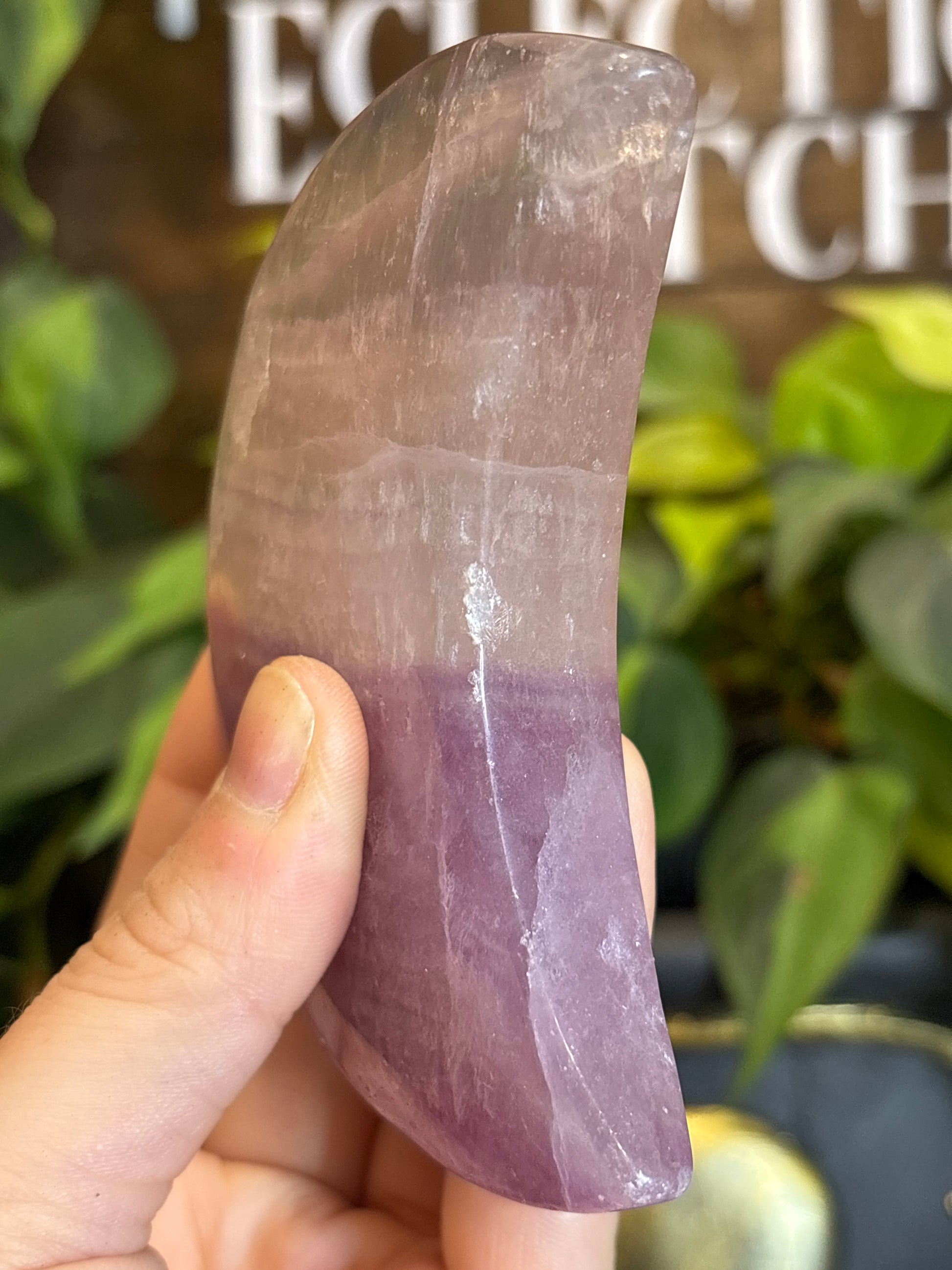 Fluorite Moon (With Small Imperfection)