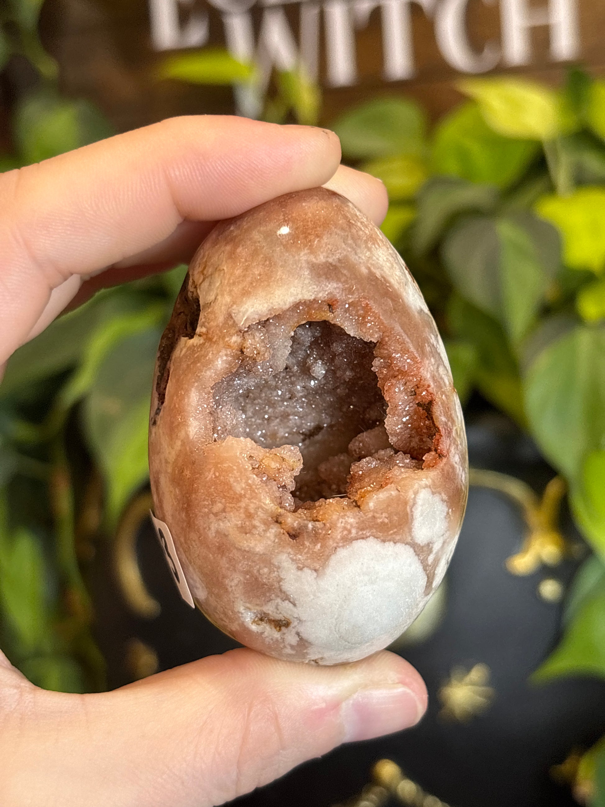 Druzy Pink Amethyst Egg
