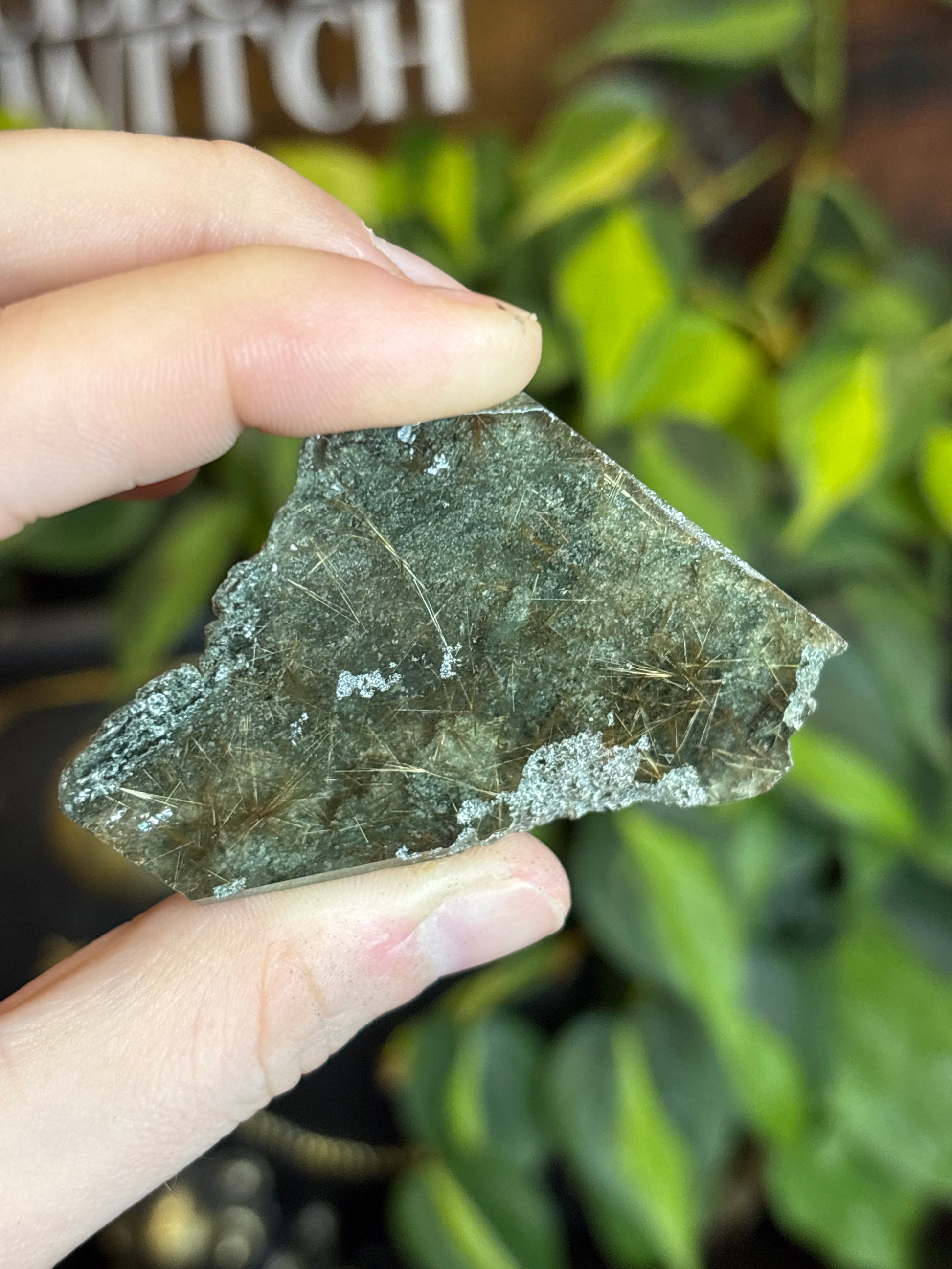 Rutile Garden Quartz Freeform (Half Raw/Half/Polished)