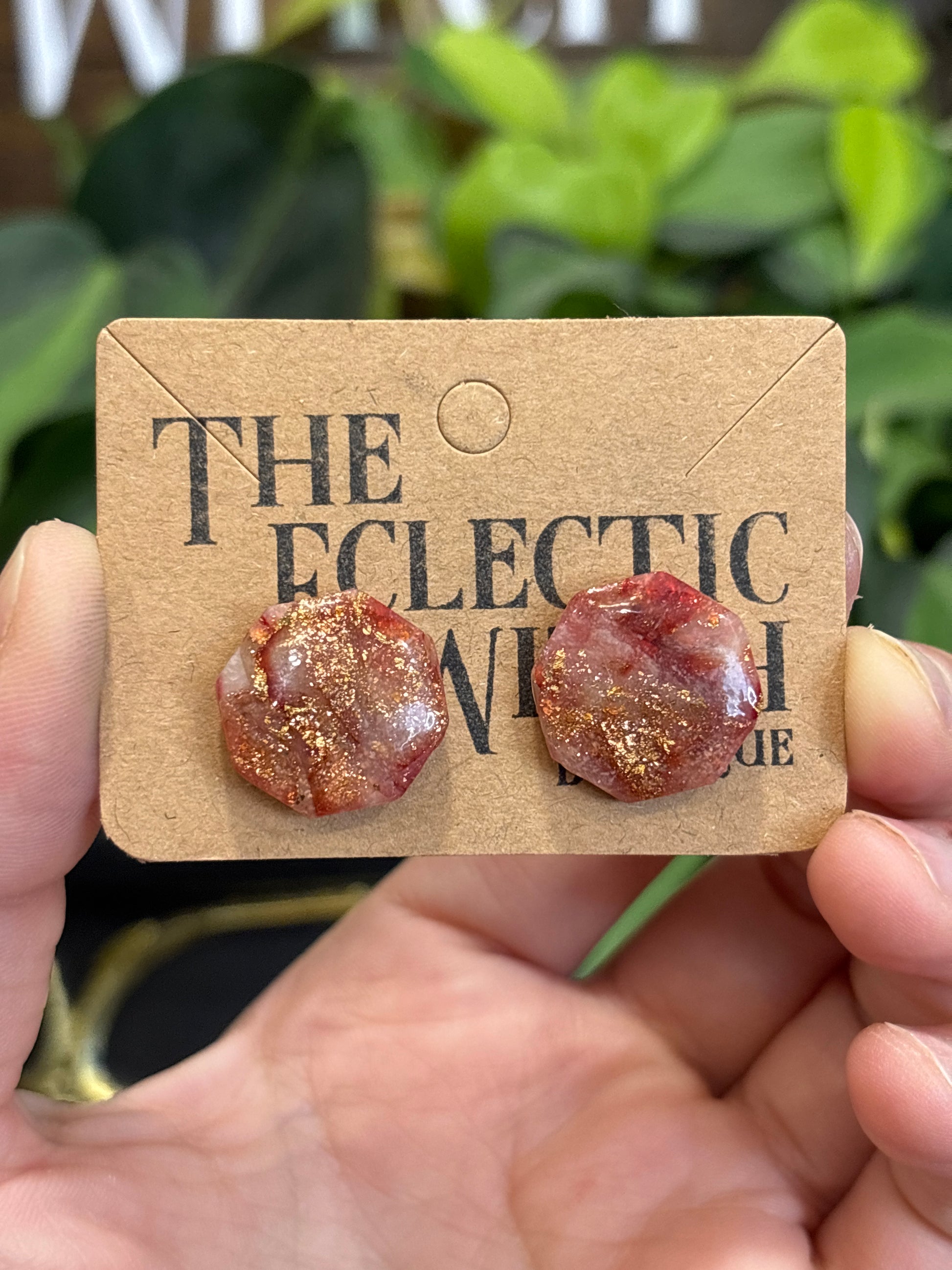Honeycomb Oversized Stud Earrings