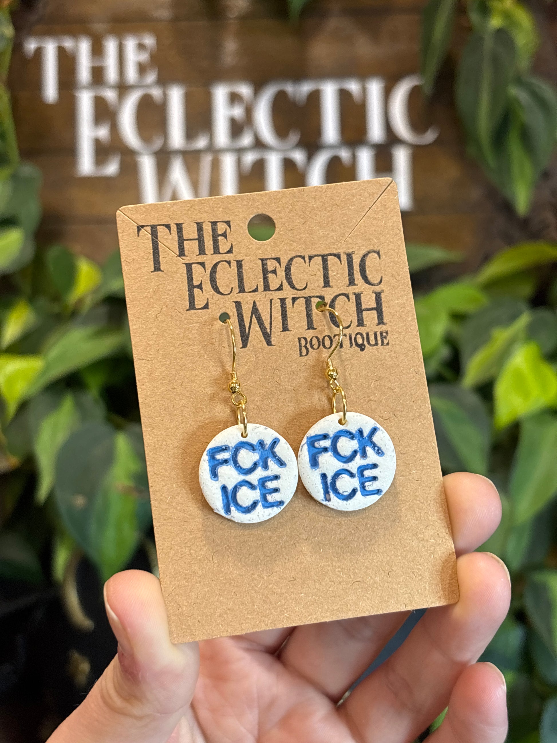 FCK ICE Earrings WHITE