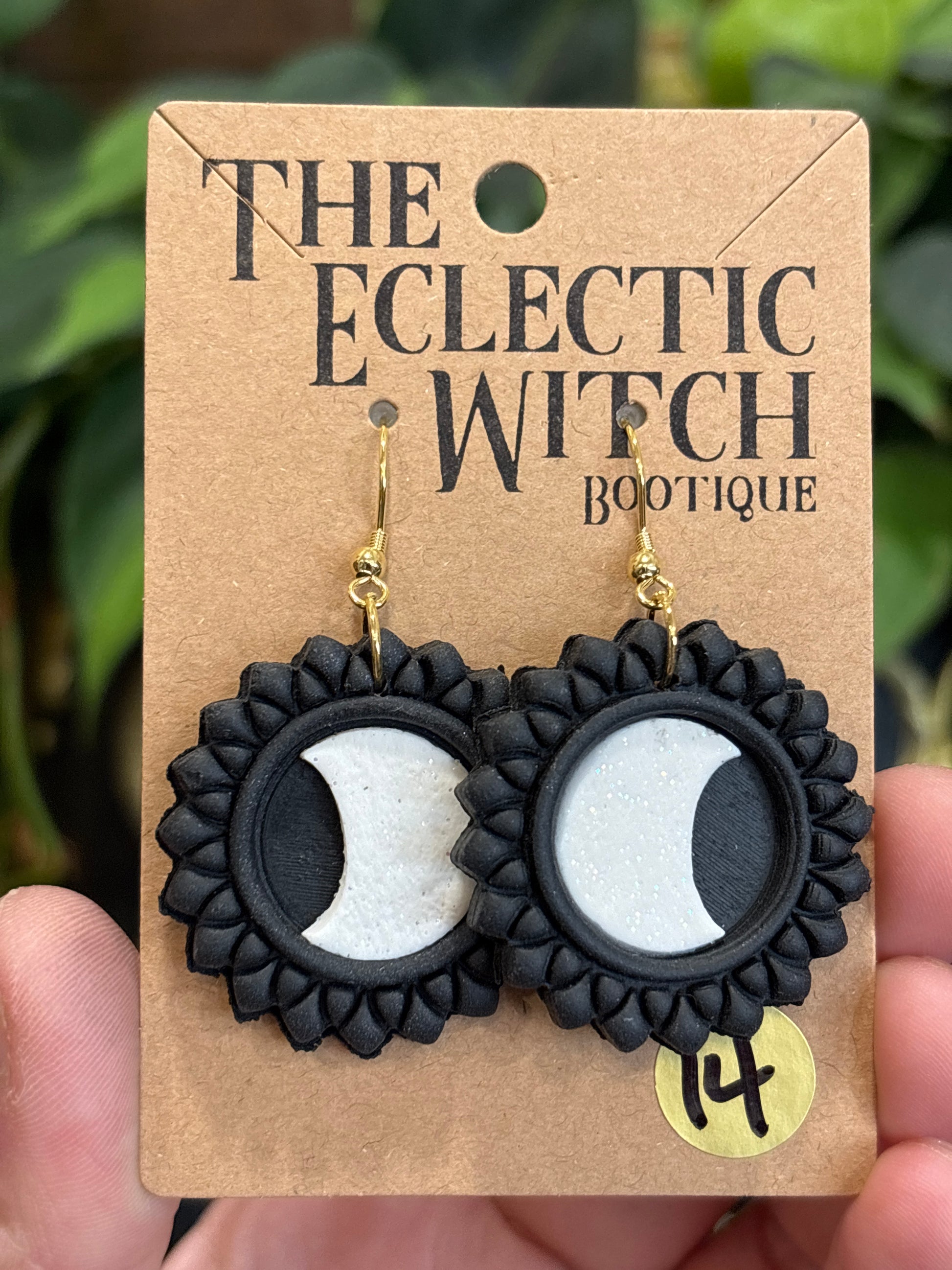 Sun in Moon Earrings