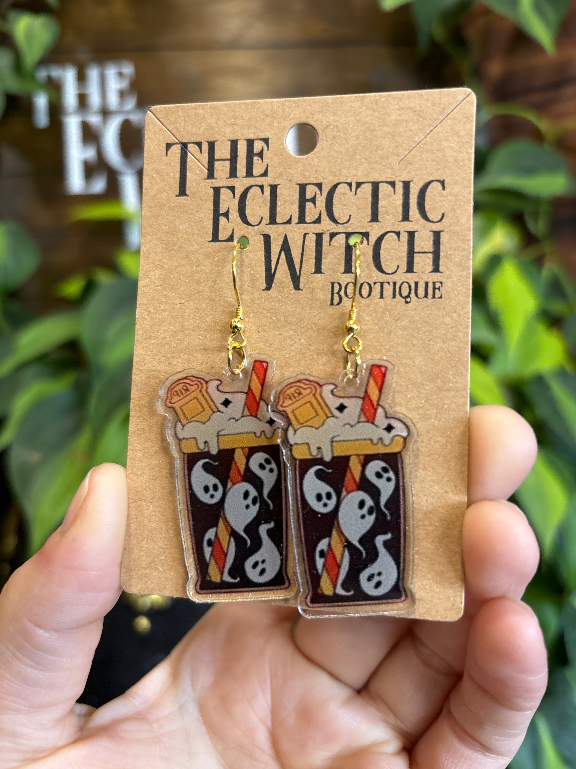 Ghost Pumpkin Spice Earrings
