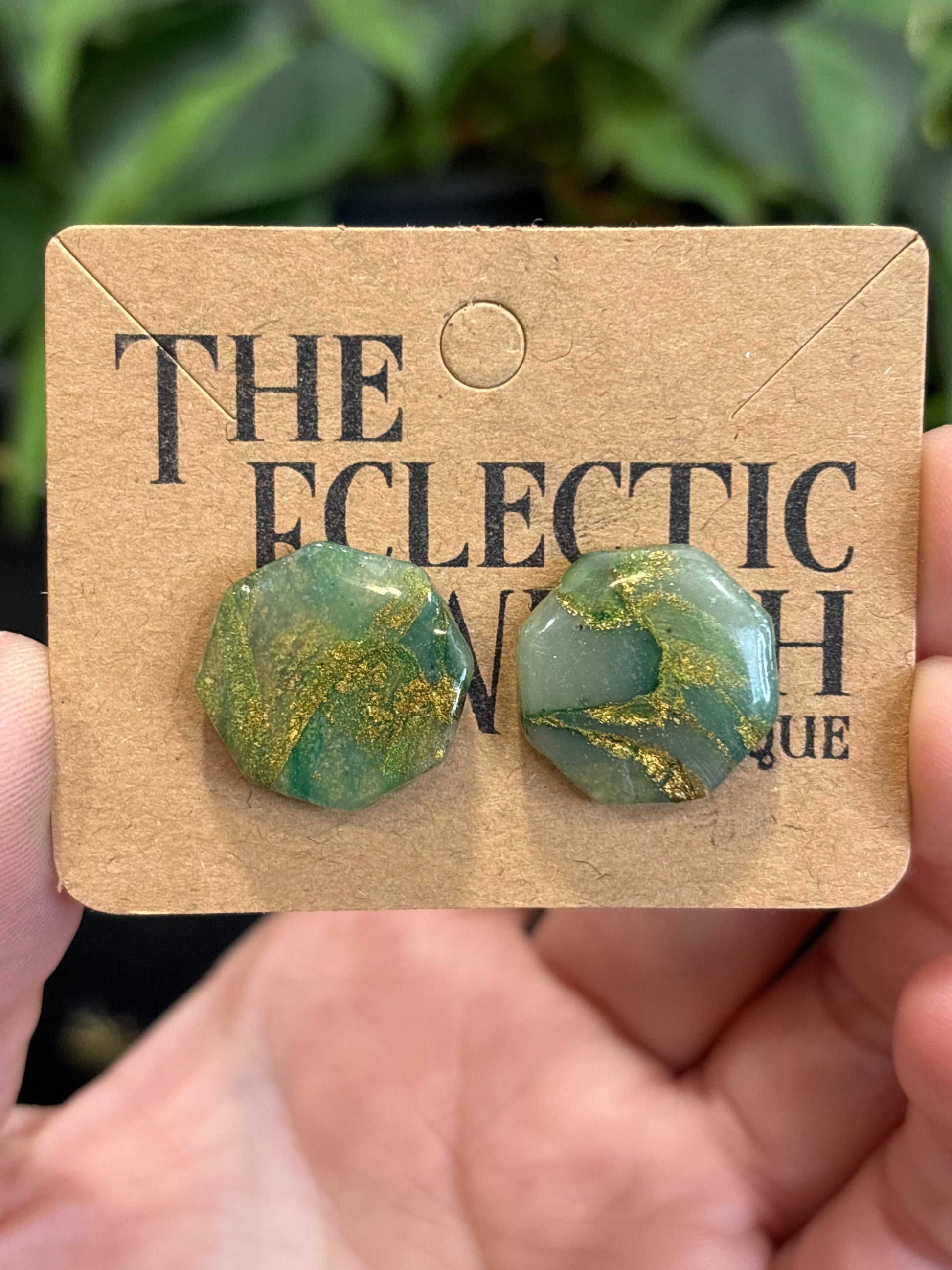 Honeycomb Oversized Stud Earrings