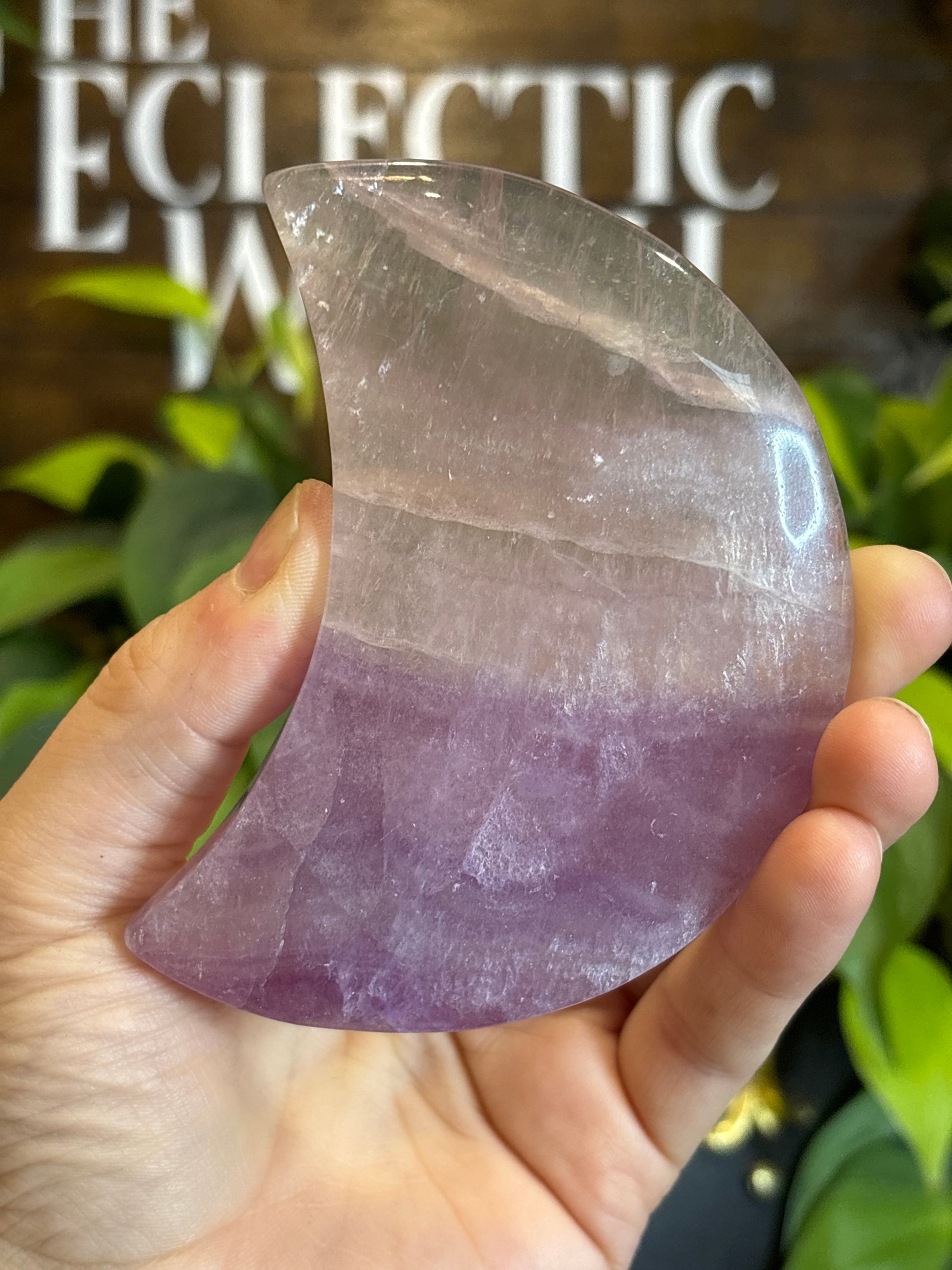 Fluorite Moon (With Small Imperfection)