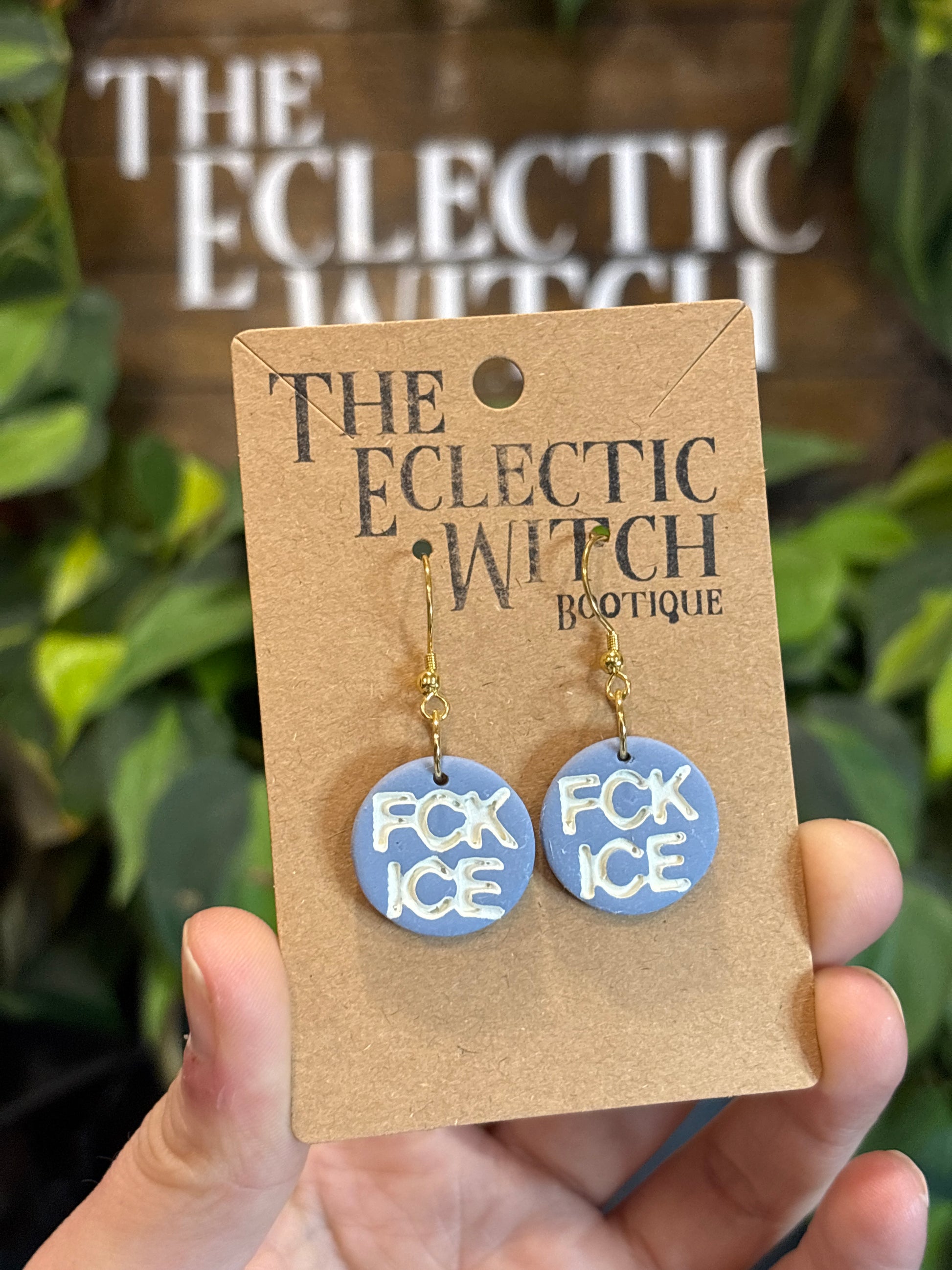 FCK ICE Earrings BLUE