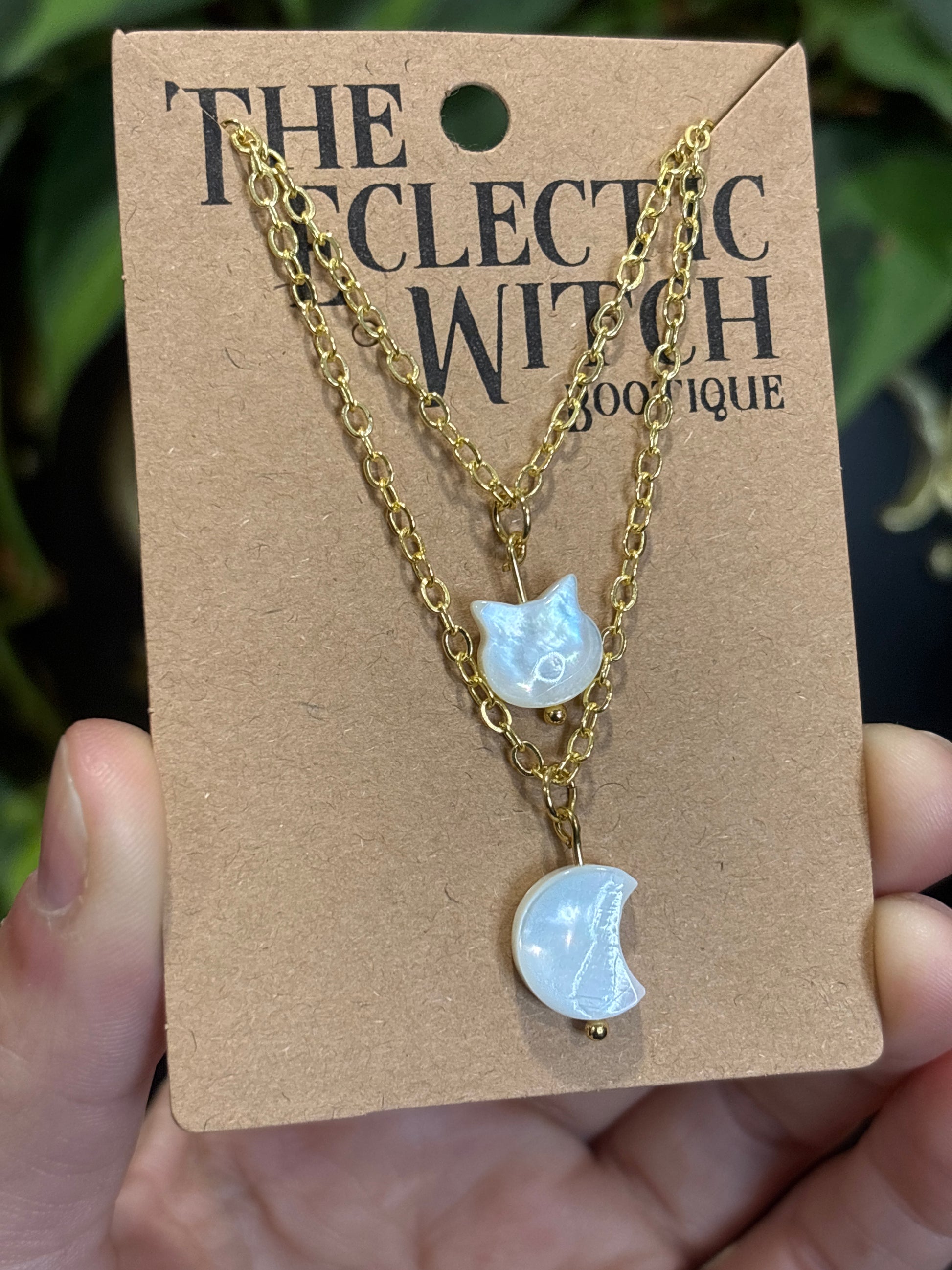Mother of Pearl Stacked Double-Chain Necklace
