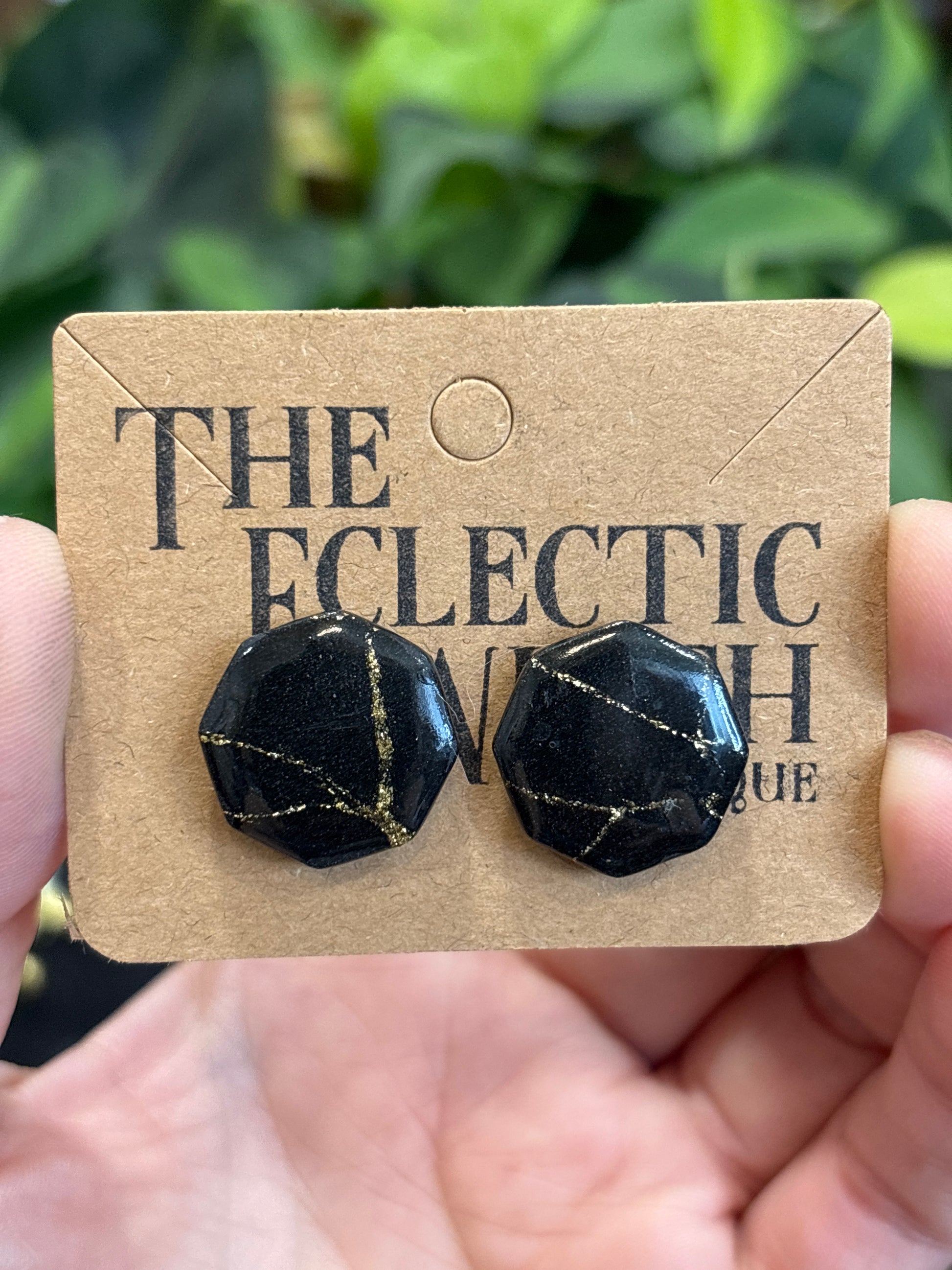 Honeycomb Oversized Stud Earrings