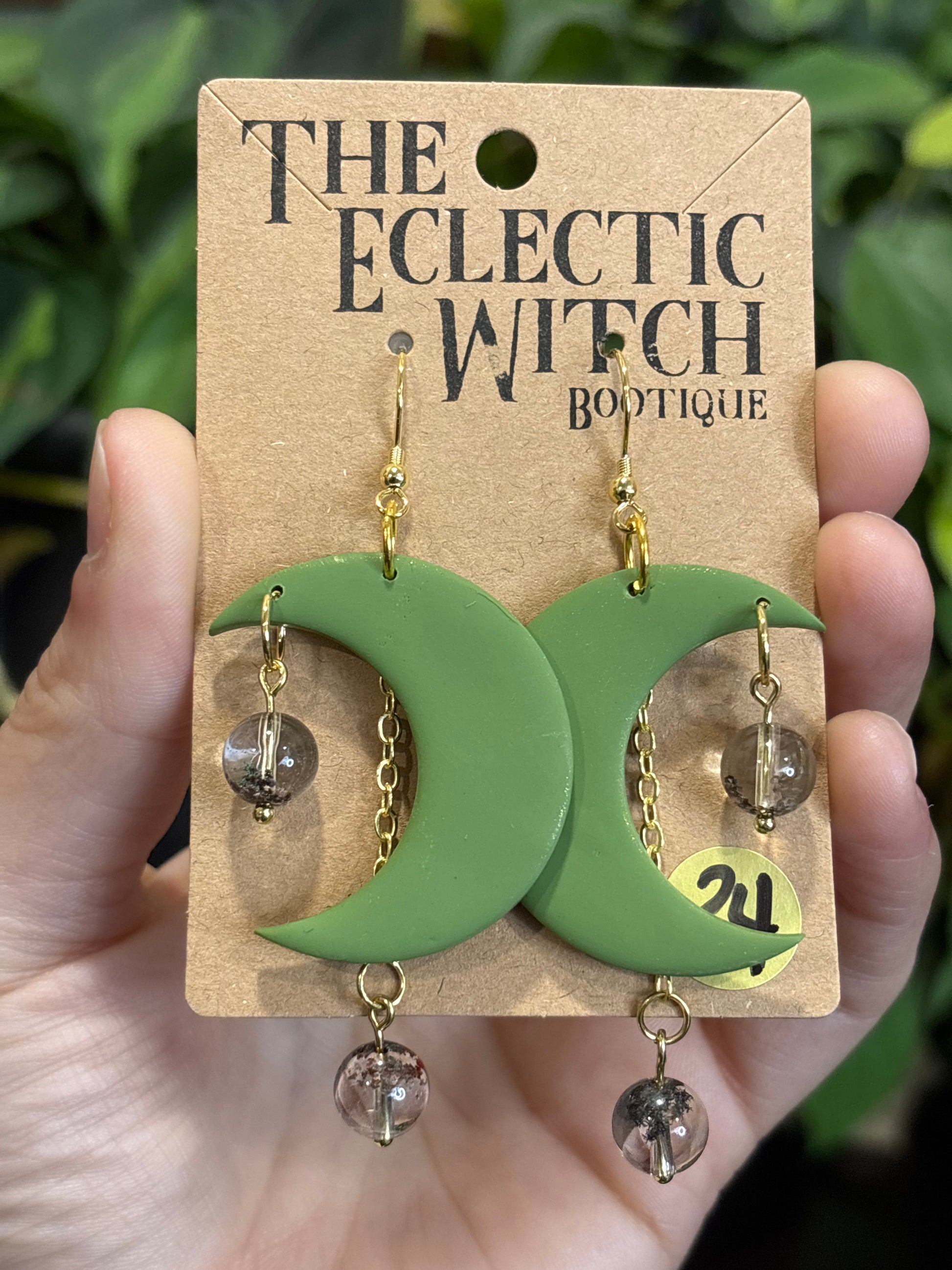 Crystal Moon Earrings