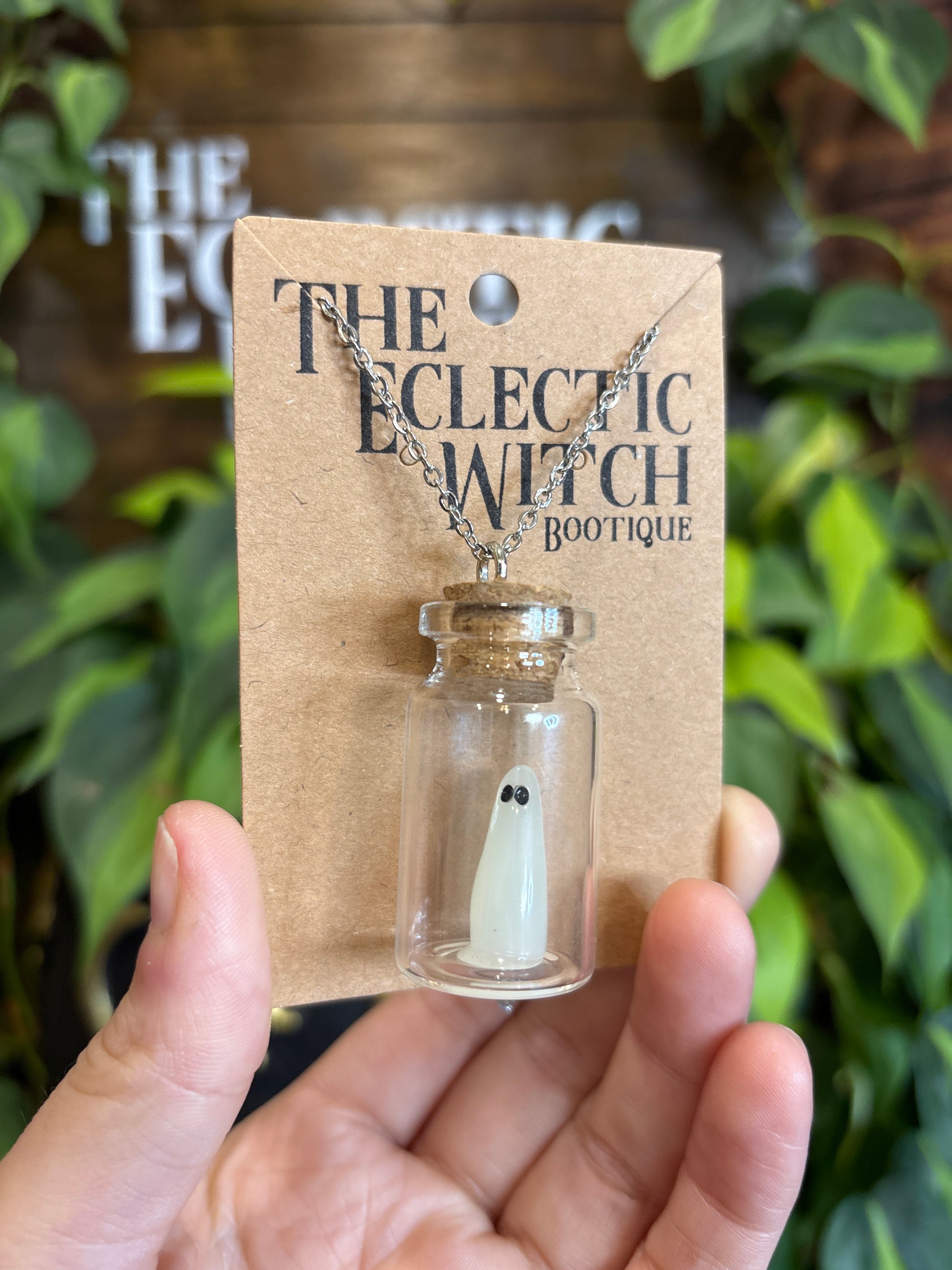 Ghost Jar Necklace (Glow in the Dark)