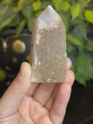Druzy Agate Tower